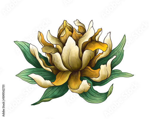 Untitled ArFlower Collection Illustration with Transparent Background. Colorful Spring Floral Set twork