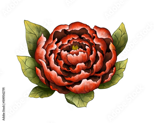 Untitled ArFlower Collection Illustration with Transparent Background. Colorful Spring Floral Set twork