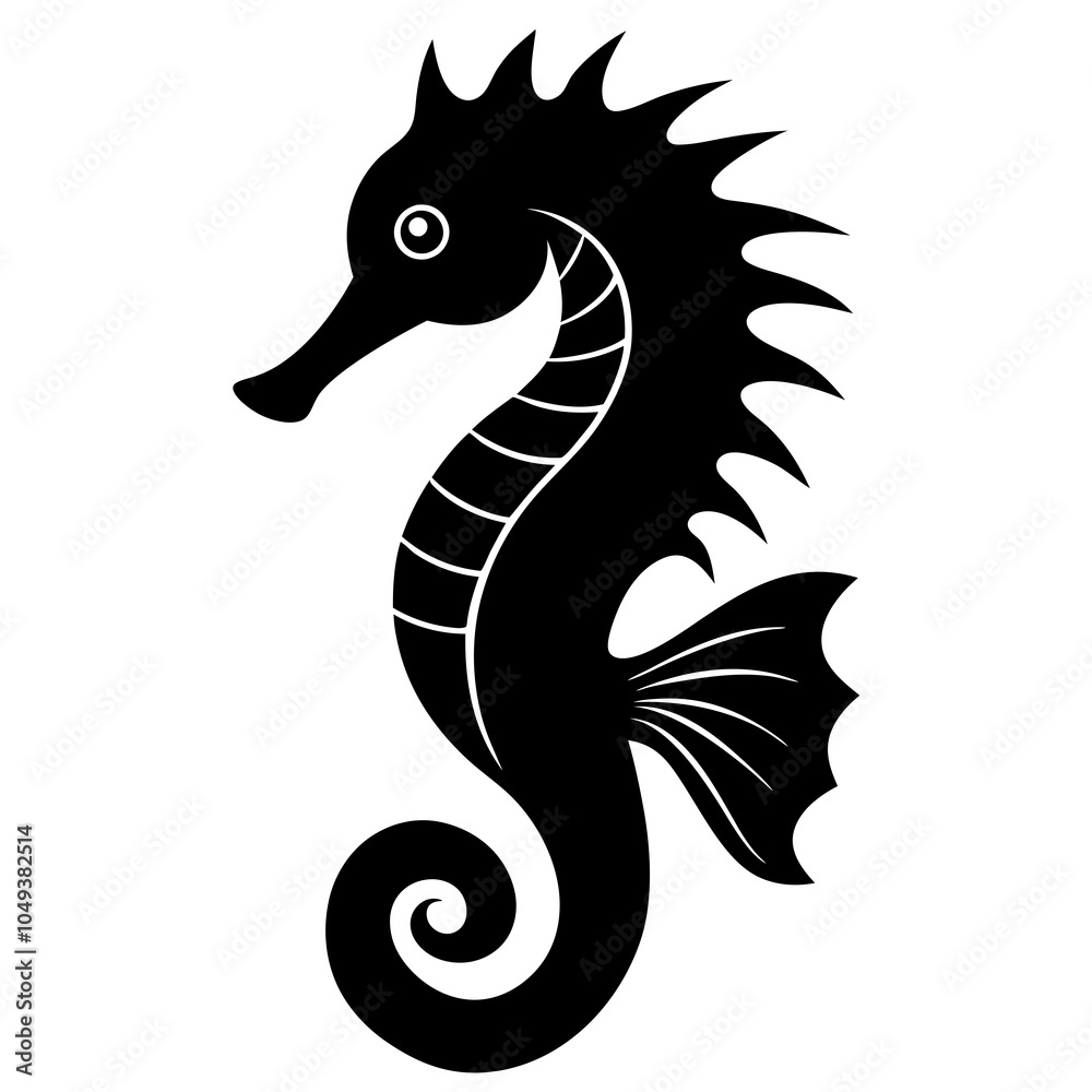 Fototapeta premium black sea hourse Silhouette