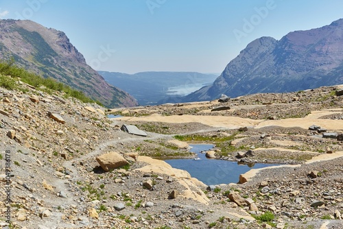 Hiking to Grinnell Glacier at Glacier National Park photo