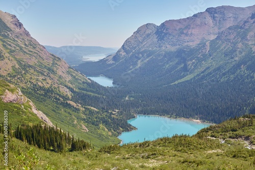 Hiking to Grinnell Glacier at Glacier National Park photo