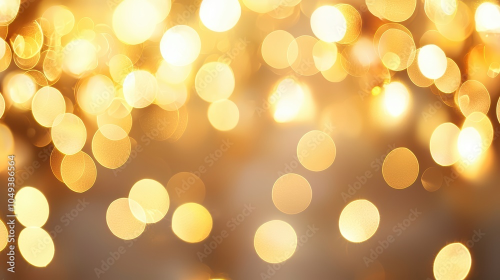 Obraz premium Glimmering golden bokeh lights for festive ambiance