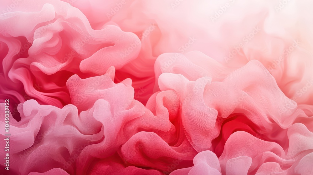 Obraz premium Abstract pink waves with soft, flowing textures