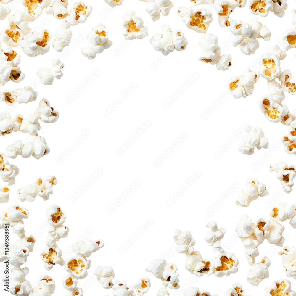 Fototapeta premium PNG Popcorns background snack white.