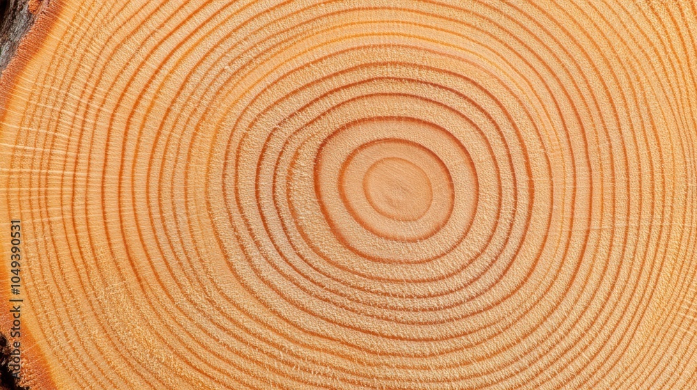 closeup of tree rings in a crosssection of a log with different years of growth.
