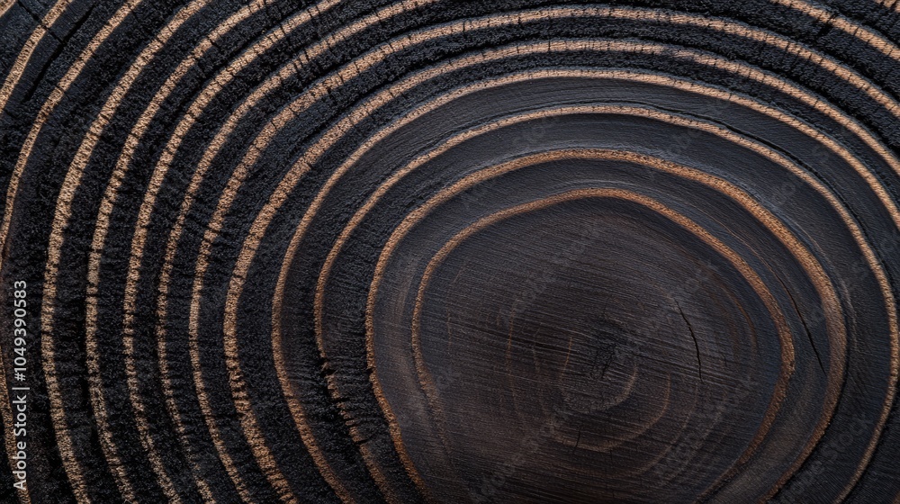 Fototapeta premium closeup of tree rings in a crosssection of a log, showing each year's growth.