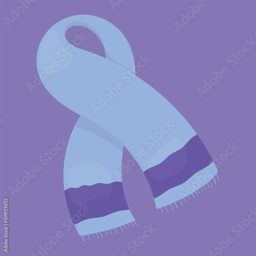 Winter Scarf vector icon. winter cold muffler illustration. winter neckwear icon