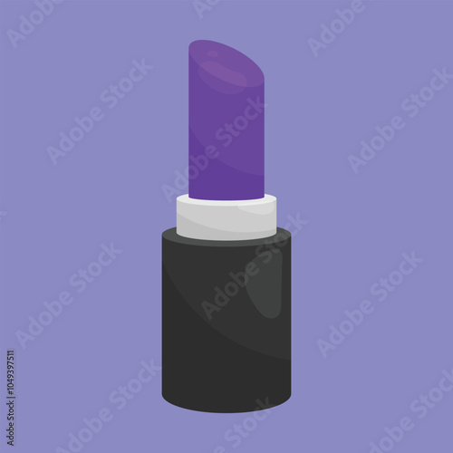 Purple Lipstick icon vector. lipstick makeup vector. Cosmetic lipstick illustration