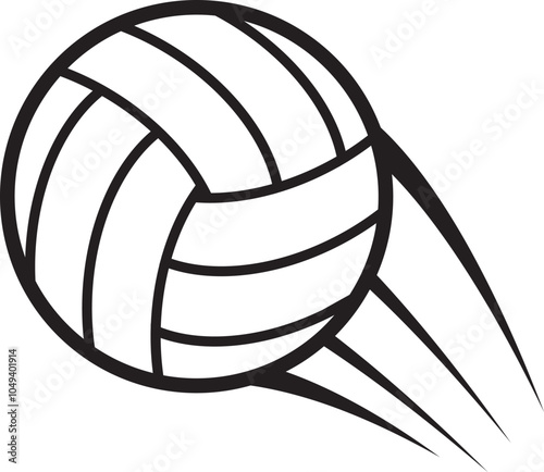 The illustration of a fierce volleyball smash icon