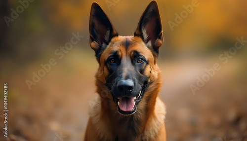  Belgian malinois with attentive expression outdoors belgian malinois