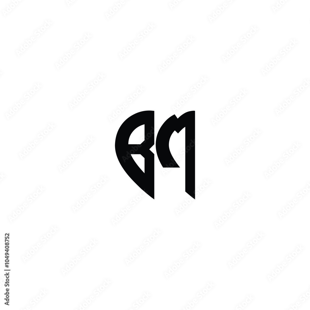 BM monogram logo design letter text name symbol monochrome logotype alphabet character simple logo BM monogram logo design letter text name symbol monochrome logotype alphabet character simple logo