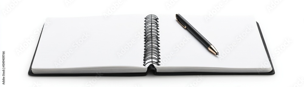 Blank notebook with pen a canvas for creativity and ideas Blank notebook with pen a canvas for creativity and ideas