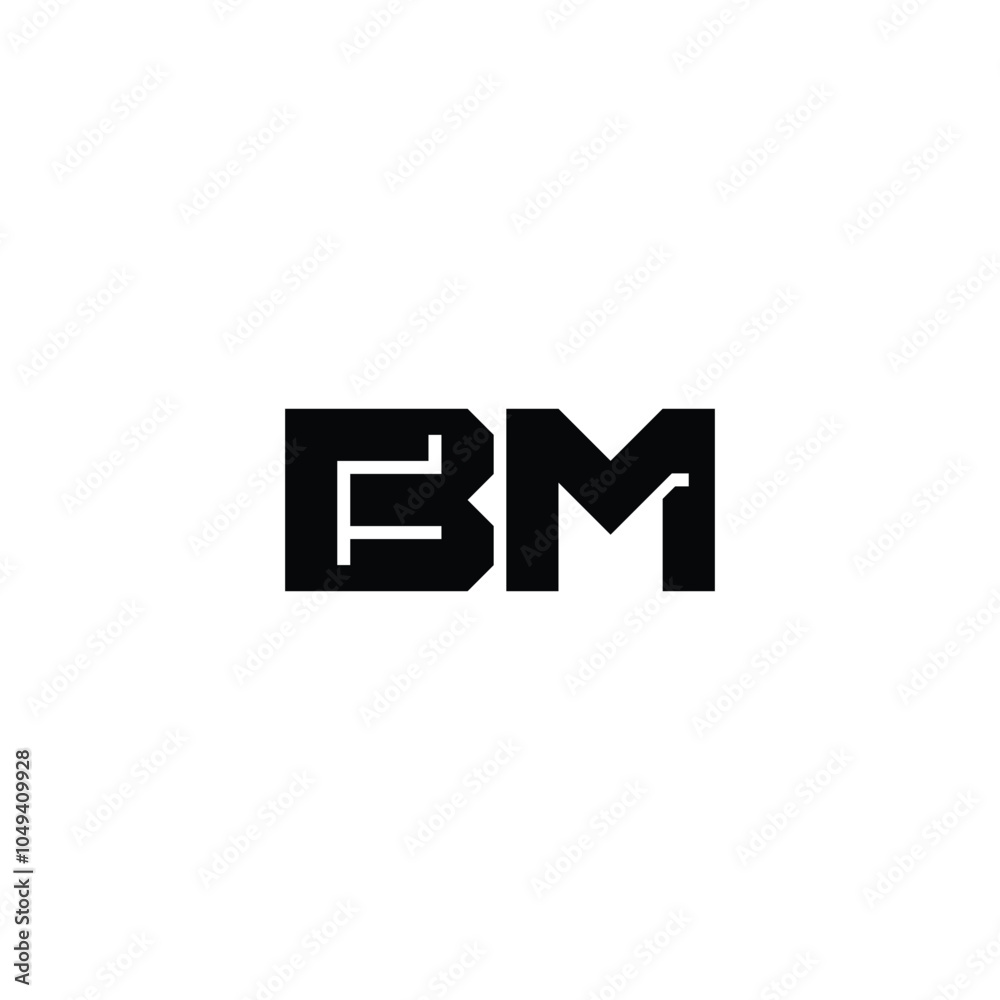 BM monogram logo design letter text name symbol monochrome logotype alphabet character simple logo BM monogram logo design letter text name symbol monochrome logotype alphabet character simple logo