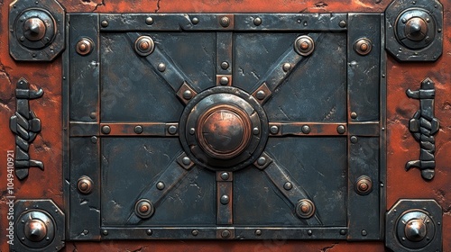 High quality iron plate game assets with clean textures, suitable for various purposes in game development, ideal for building environments or character designs, and without background elements.