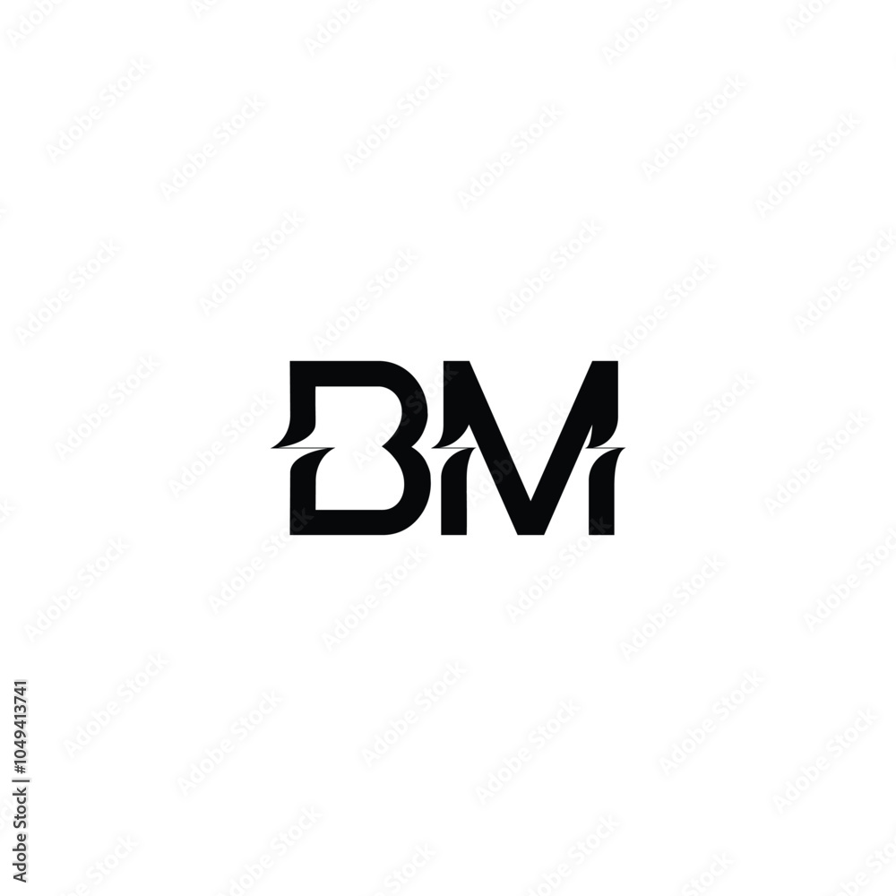 BM monogram logo design letter text name symbol monochrome logotype alphabet character simple logo BM monogram logo design letter text name symbol monochrome logotype alphabet character simple logo