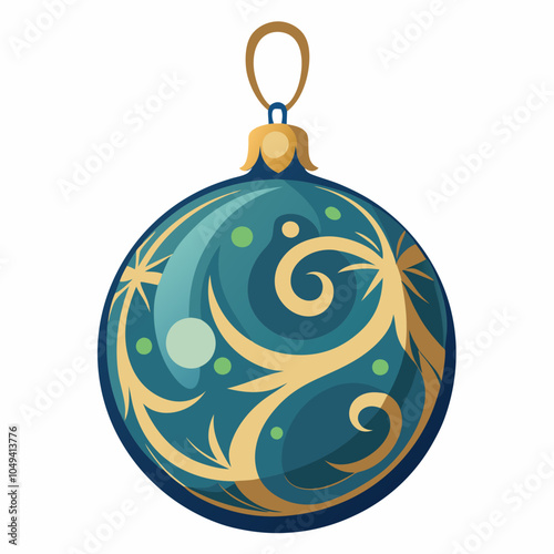 Vector Ornament Ball with Hook illustration on white background