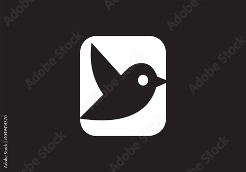 this is Sparrow and English capital letter logo design