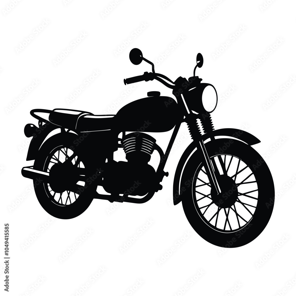 Fototapeta premium Vintage motorcycle silhouette vector illustration 