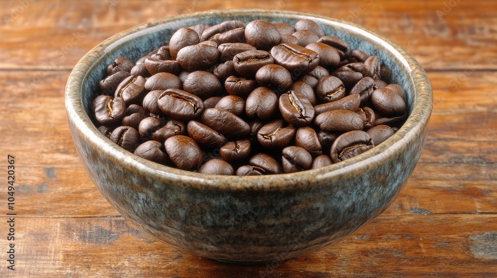Freshly Roasted Coffee Beans in a Bowl Freshly Roasted Coffee Beans in a Bowl