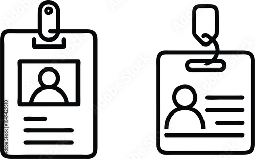  ID Badge Icon Set