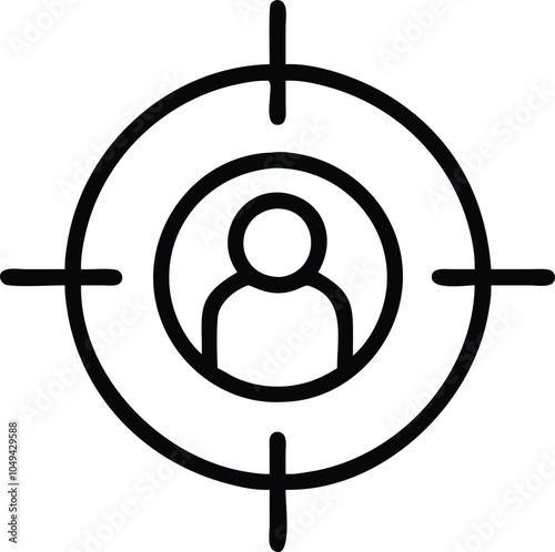 Targeting outline Icon Set vector file,