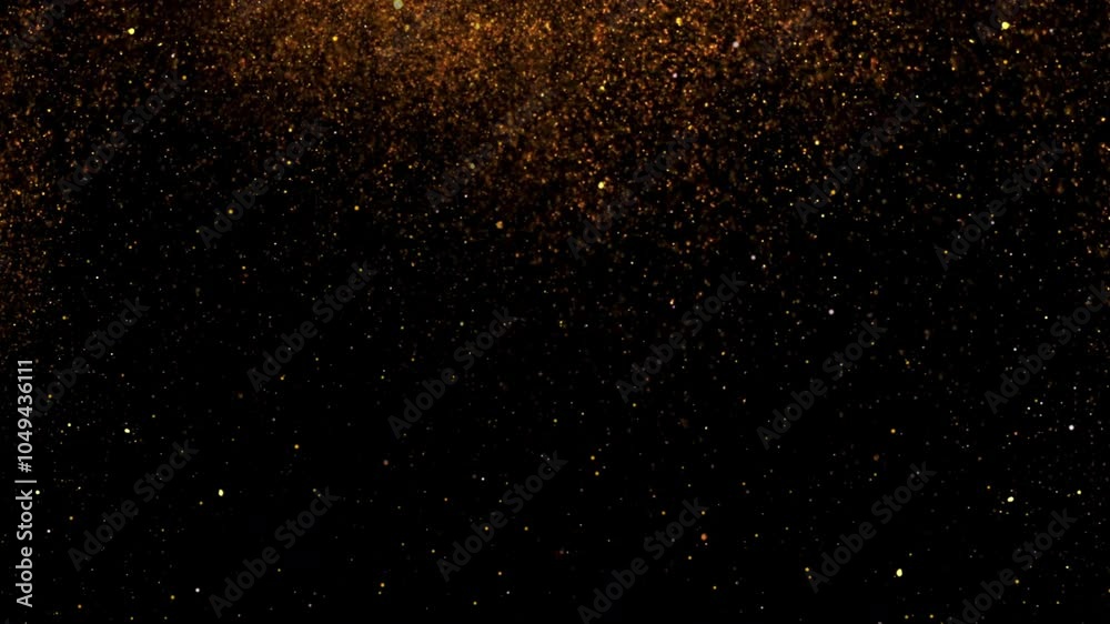 Dust particles overlay floating Glittering Particles with black background