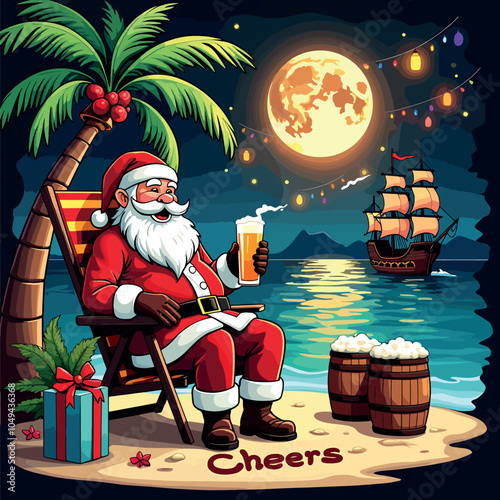 Just weting for Christmas Cheers. vector design for social media