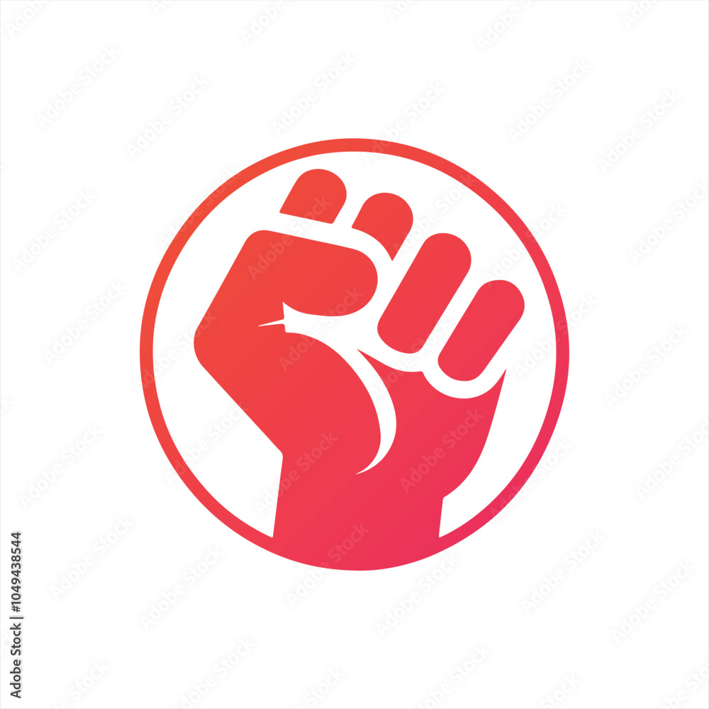 Raised Fist Logo design template, vector illustration Raised Fist Logo design template, vector illustration