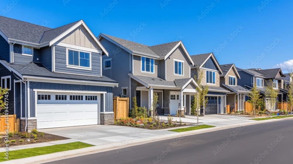 Modern Suburban Community with High-Resolution Details Modern Suburban Community with High-Resolution Details