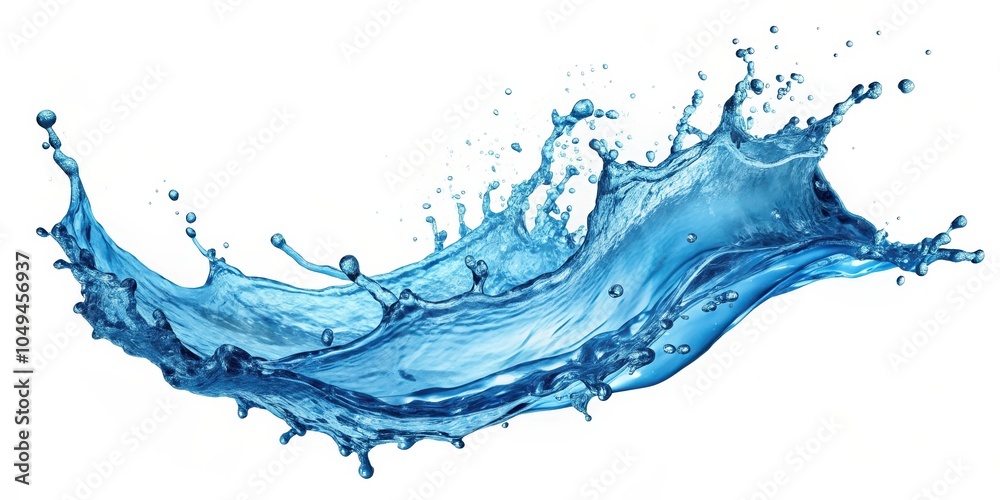 Fototapeta premium A dramatic water splash in motion, frozen in time, capturing the fluid dynamics of nature's artistry