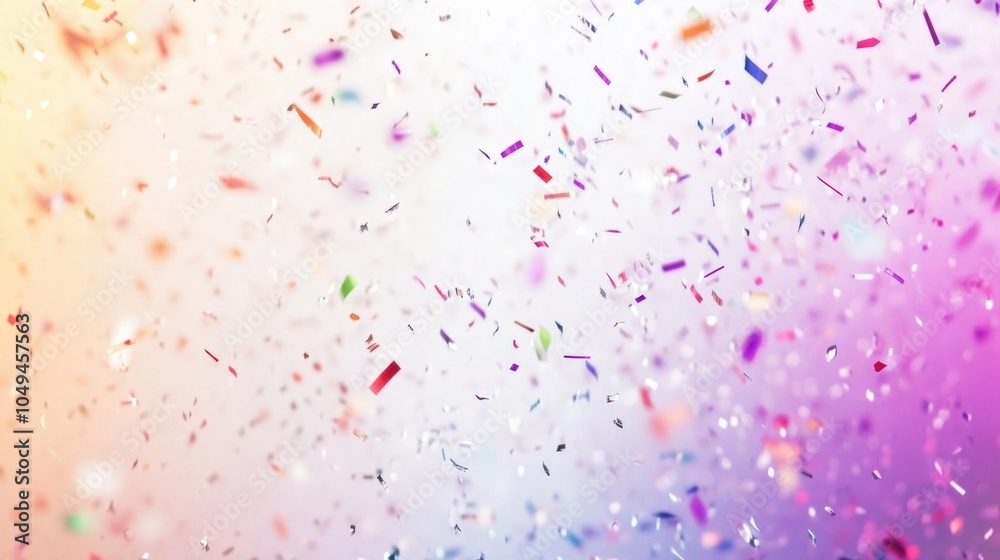 Obraz premium Sparkling abstract New Year background with colorful fireworks and confetti, isolated on white