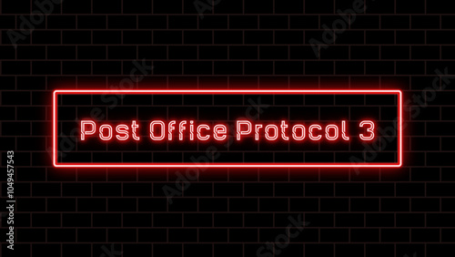 Post Office Protocol 3 のネオン文字 photo