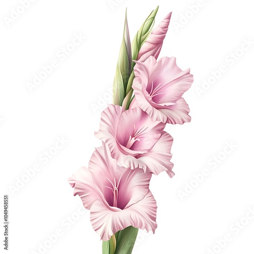 Elegant Gladiolus Flower Illustration