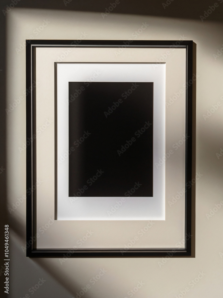 A framed picture on the wall, bathed in museum-like light and shadows.