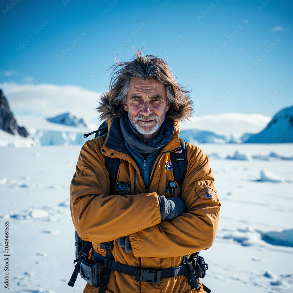 Braving the elements a journey through the icy wilderness and its untold stories, photography of portrait concept. Braving the elements a journey through the icy wilderness and its untold stories, photography of portrait concept.