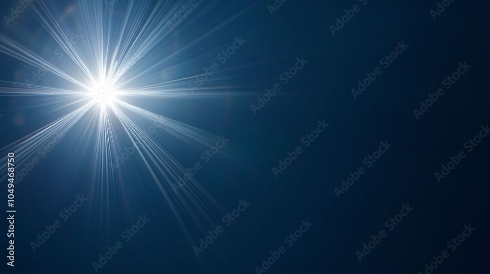 Obraz premium Bright light radiating in clear blue sky creates stunning visual effect
