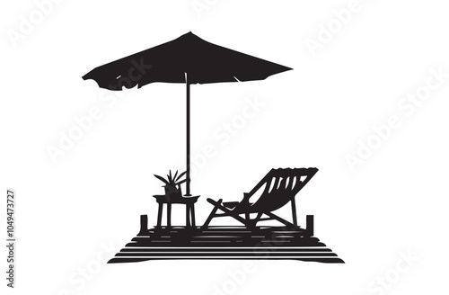  sea beach chair silhouette free 