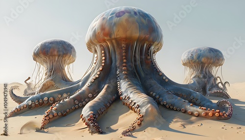 Giant jellyfish in the desert 