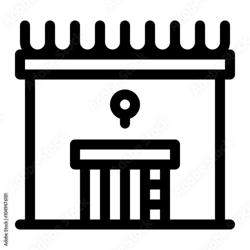 Jail icon. Prison, confinement. Vector illustration