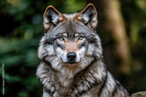 Obraz na płótnie a wolf isolated on white w salonie