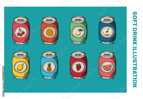 Soft Drink Illustration Vector Set