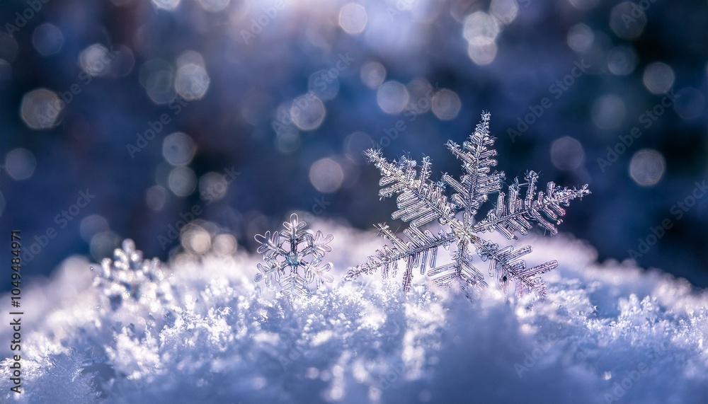 雪の結晶、霜、冬の景色4 雪の結晶、霜、冬の景色4
