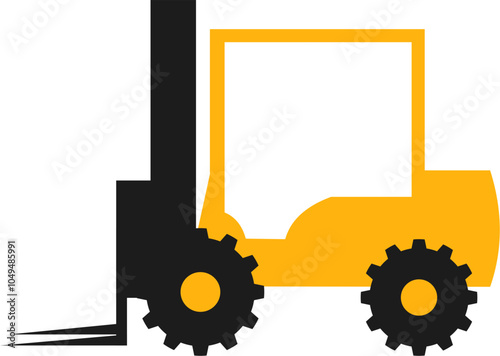 forklift truck illustration. Construction vehicle 