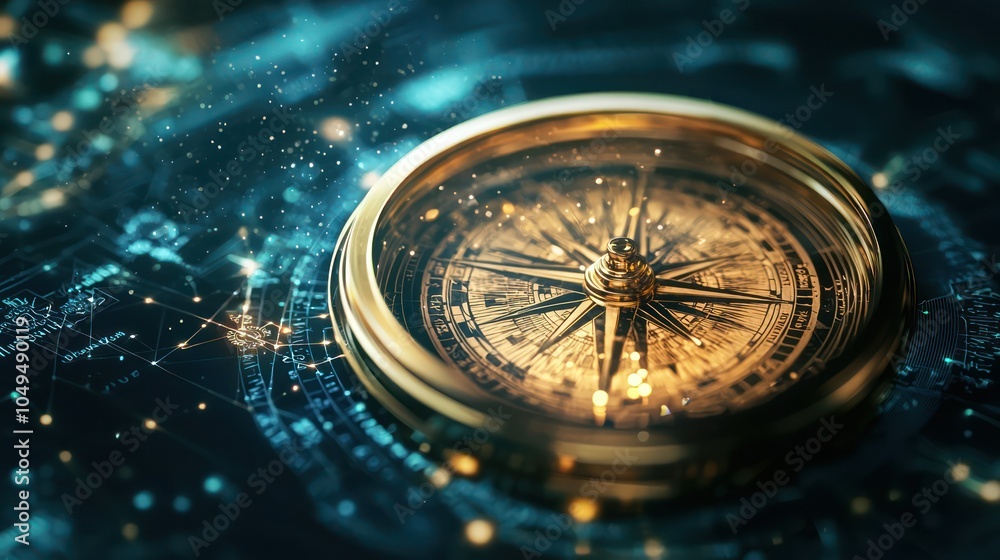 A digital compass navigates businesses through strategic development and creativity. A digital compass navigates businesses through strategic development and creativity.