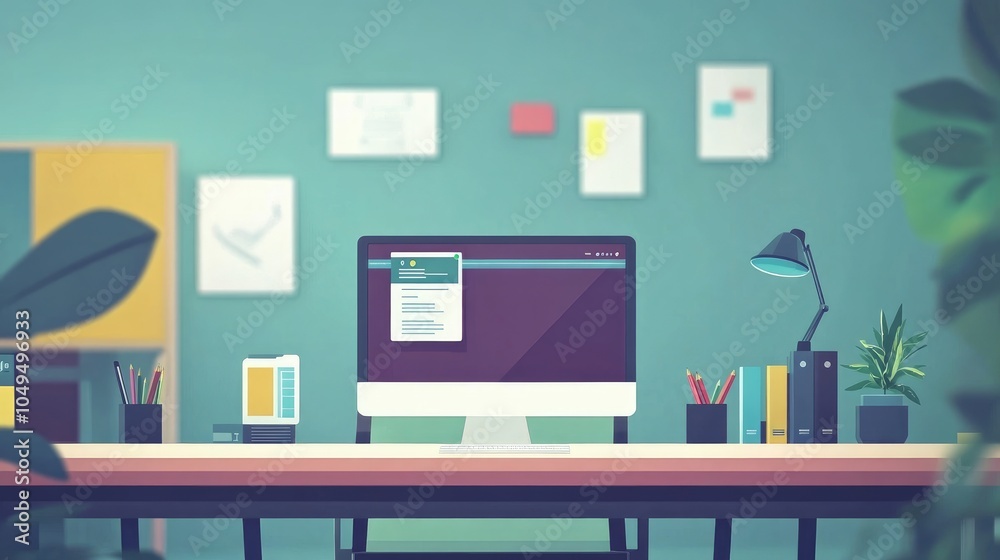 Collaborative project management on digital platform, flat design, front view, tech theme, animation Collaborative project management on digital platform, flat design, front view, tech theme, animation