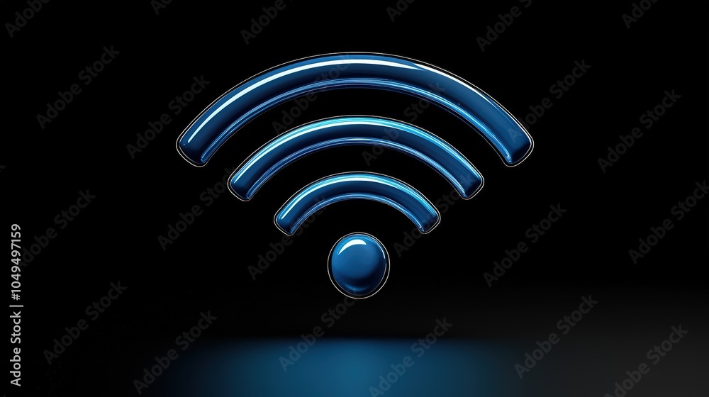 WiFi signal icon, black isolate background WiFi signal icon, black isolate background