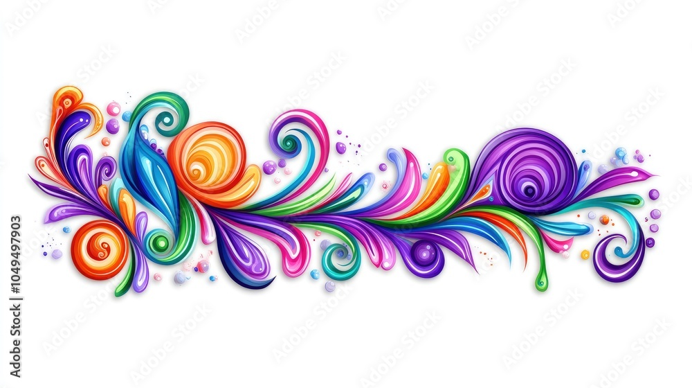 Vibrant swirling abstract design with colorful shapes and patterns Vibrant swirling abstract design with colorful shapes and patterns