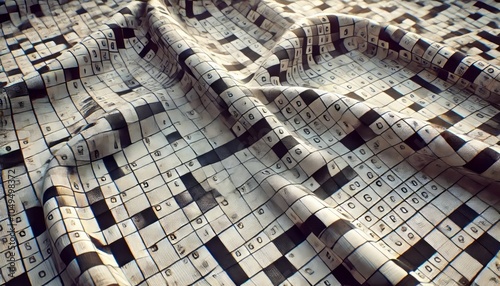 Abstract Crossword Puzzle Background Textured Grid Wavy Pattern
