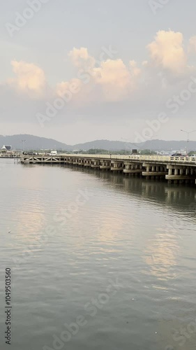 Wallpaper Mural seaside road ,pier on the sea Torontodigital.ca