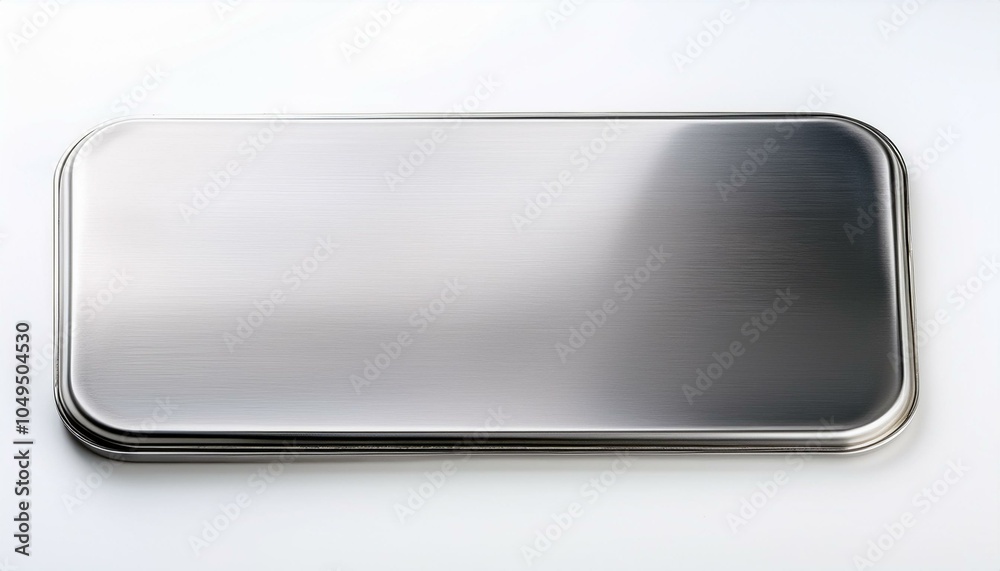 Shiny metal tray on white Shiny metal tray on white